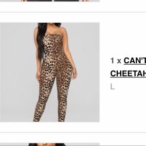 Fashionova jumpsuit cheetah print